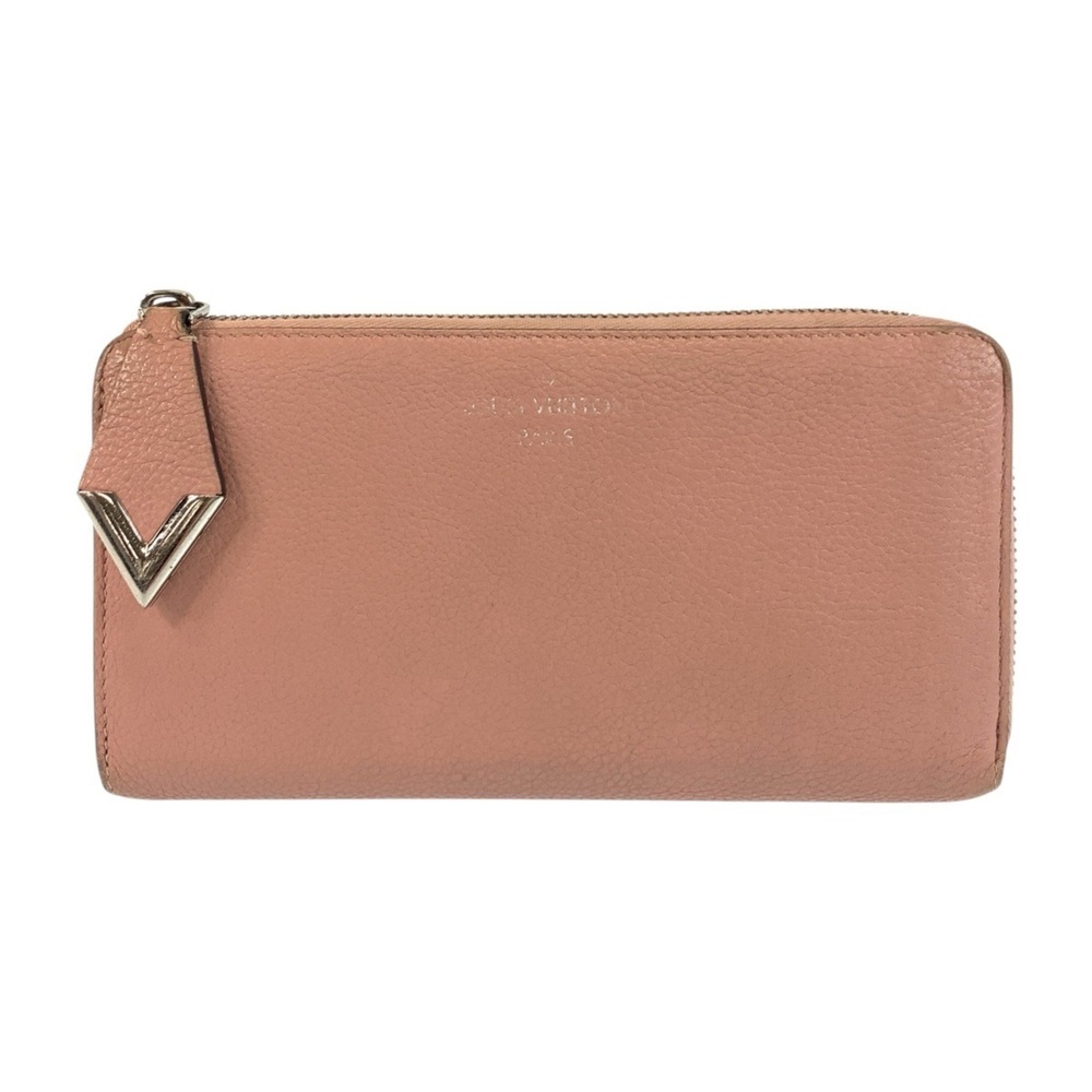 LOUIS VUITTON Portefeuille Comet Magnolia Pink Greige Silver Hardware Leather...